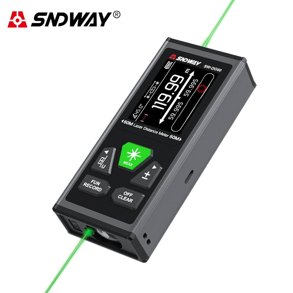 Industrial Laser Tape Measure - SNDWAY medidor de distancia láser Dual