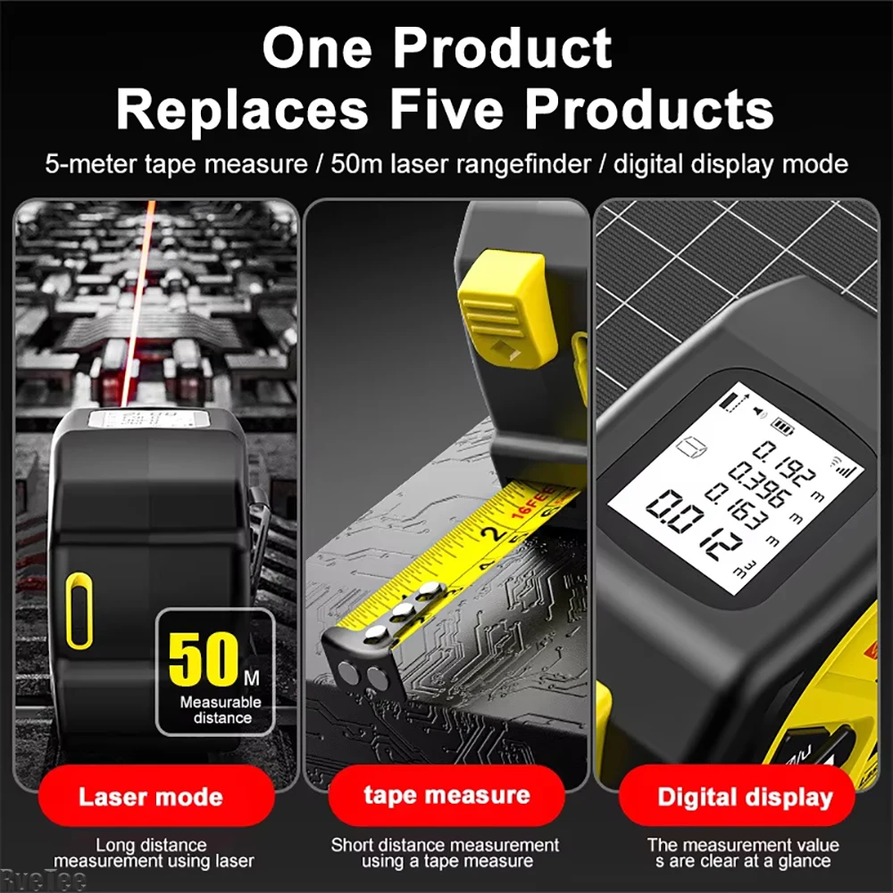 Cinta métrica láser con carga  - Industrial Laser Tape Measure reseña y precio