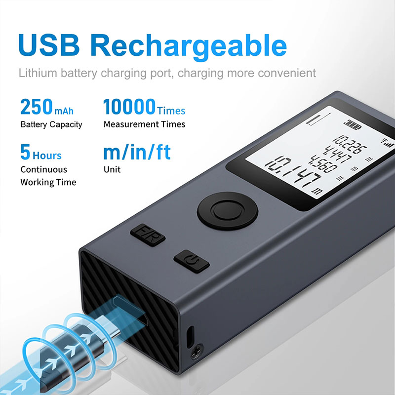 Mini telémetro láser cinta mét - Industrial Laser Tape Measure reseña y precio