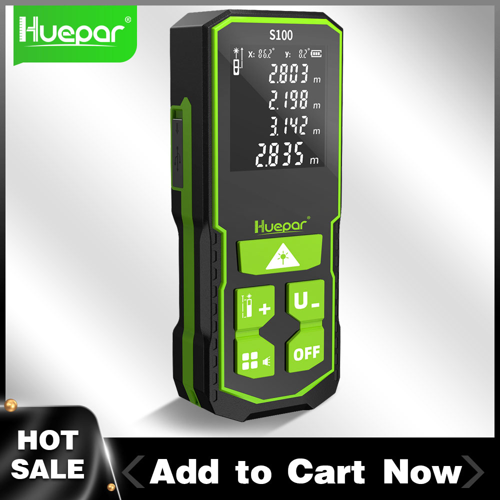 Huepar-telémetro Digital de di - Industrial Laser Tape Measure reseña y precio